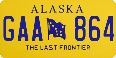 AK license plate GAA864