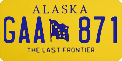 AK license plate GAA871