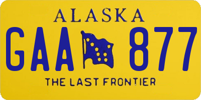 AK license plate GAA877