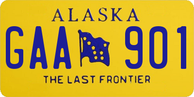 AK license plate GAA901