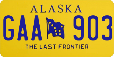 AK license plate GAA903