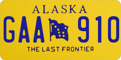 AK license plate GAA910