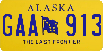 AK license plate GAA913