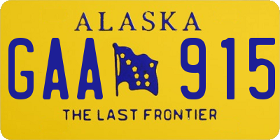 AK license plate GAA915
