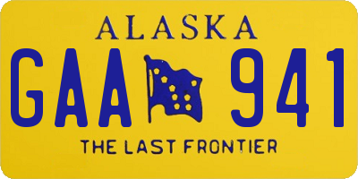 AK license plate GAA941