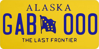 AK license plate GAB000