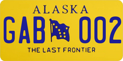 AK license plate GAB002