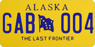 AK license plate GAB004