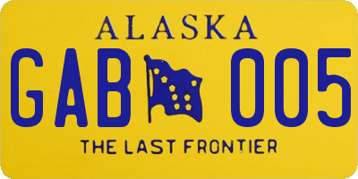 AK license plate GAB005