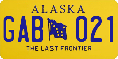 AK license plate GAB021