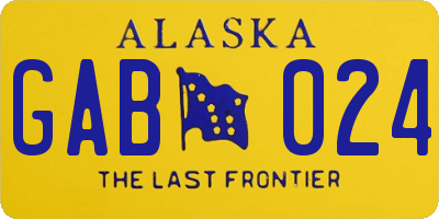 AK license plate GAB024