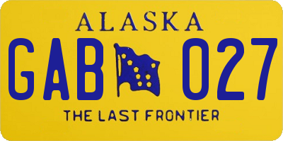 AK license plate GAB027