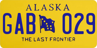 AK license plate GAB029