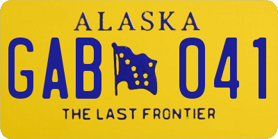 AK license plate GAB041