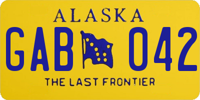 AK license plate GAB042