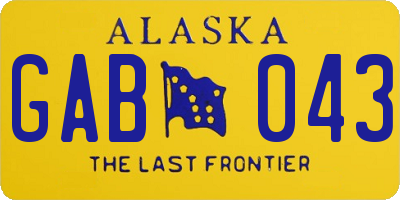 AK license plate GAB043