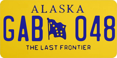 AK license plate GAB048