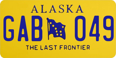 AK license plate GAB049