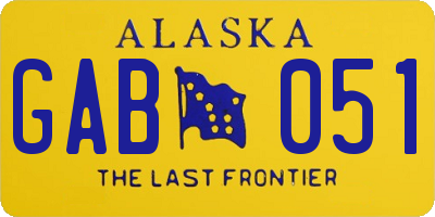 AK license plate GAB051