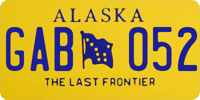 AK license plate GAB052