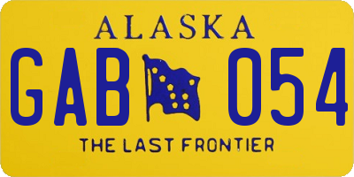 AK license plate GAB054