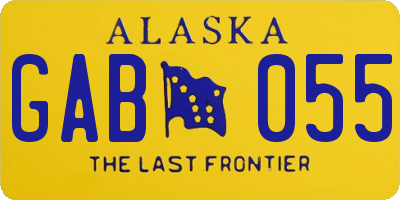 AK license plate GAB055