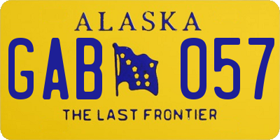 AK license plate GAB057