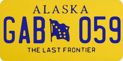 AK license plate GAB059