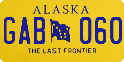 AK license plate GAB060