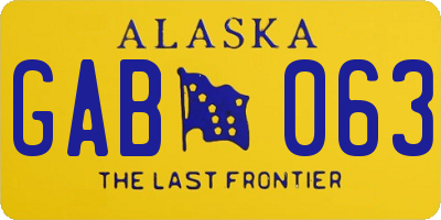 AK license plate GAB063