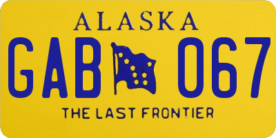 AK license plate GAB067