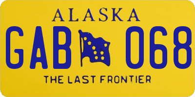 AK license plate GAB068