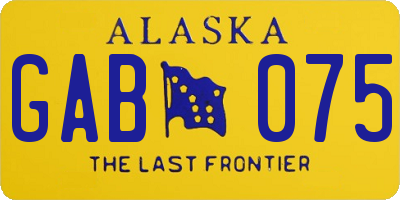 AK license plate GAB075
