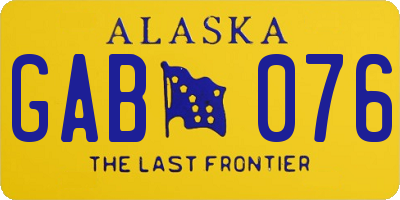 AK license plate GAB076