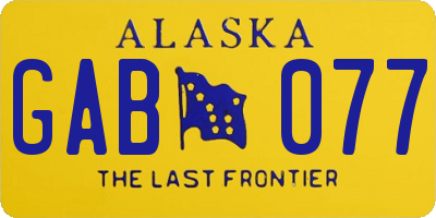 AK license plate GAB077