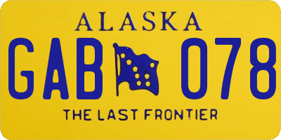 AK license plate GAB078