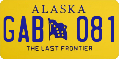 AK license plate GAB081