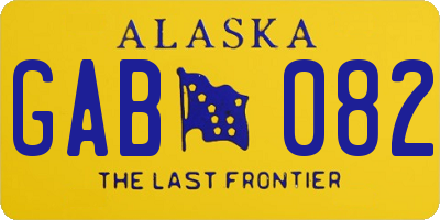 AK license plate GAB082