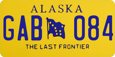 AK license plate GAB084