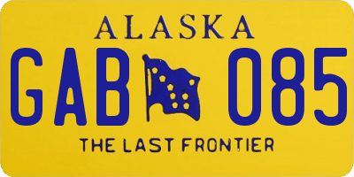 AK license plate GAB085