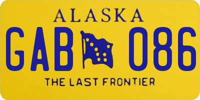 AK license plate GAB086