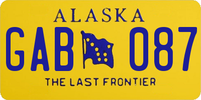 AK license plate GAB087