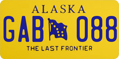 AK license plate GAB088