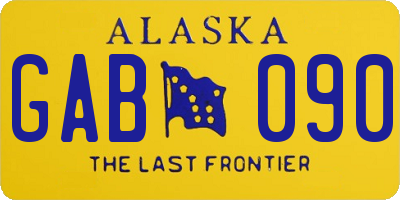 AK license plate GAB090