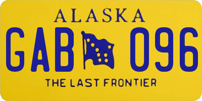 AK license plate GAB096