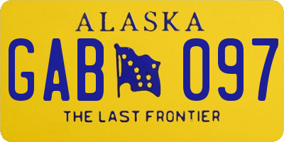 AK license plate GAB097