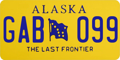 AK license plate GAB099