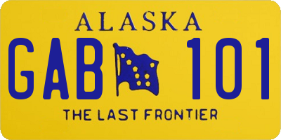 AK license plate GAB101