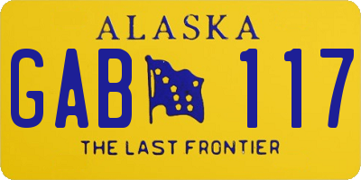 AK license plate GAB117