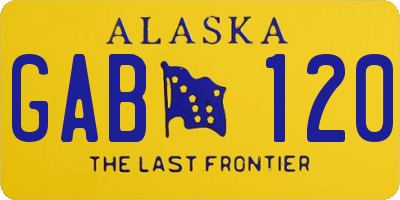 AK license plate GAB120